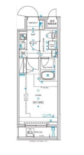 エル・グランジュテ新宿 5階 間取り図