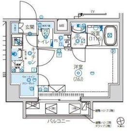 ルクレ木場親水公園 4階 間取り図