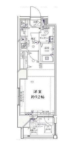 ガリシア九段下ライズ 3階 間取り図