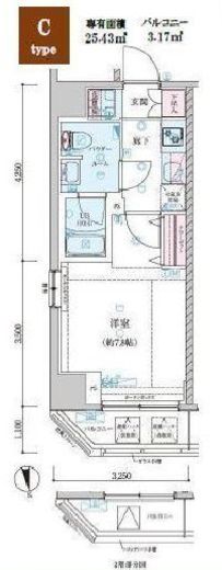 ジェノヴィア木場スカイガーデン 5階 間取り図