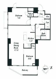 ダイアパレス蔵前 9階 間取り図