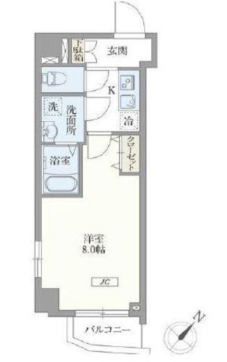 グランパセオ神楽坂 602 間取り図