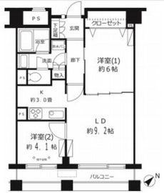 ルシマン月島 907 間取り図