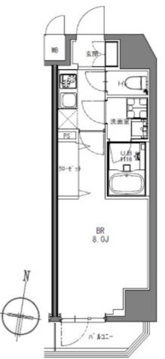 La Douceur大森山王 (ラドゥセール大森山王) 705 間取り図