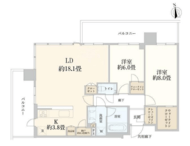 シティタワーズ東京ベイ 22階 間取り図