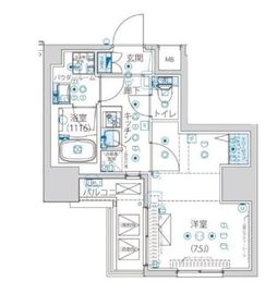 ルクレ墨田緑Ⅲ 301 間取り図