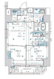 ルクレ墨田緑Ⅲ 601 間取り図