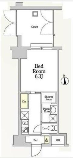 ミヤビヒルズ西池袋 B106 間取り図