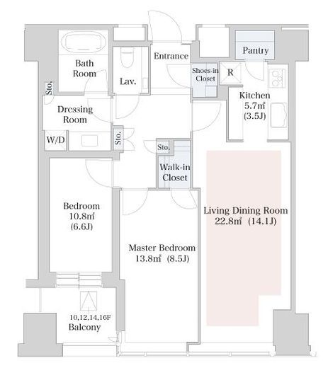 ラ・トゥール新宿 1103 間取り図