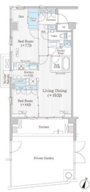 バウスステージ広尾 101 間取り図