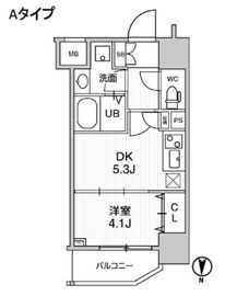 ジェノヴィア南千住スカイガーデン 6階 間取り図