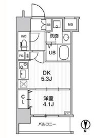 ジェノヴィア南千住スカイガーデン 8階 間取り図