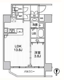 ジェノヴィア南千住スカイガーデン 5階 間取り図