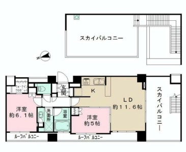 シティハウス東京新橋 12階 間取り図