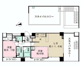 シティハウス東京新橋 12階 間取り図