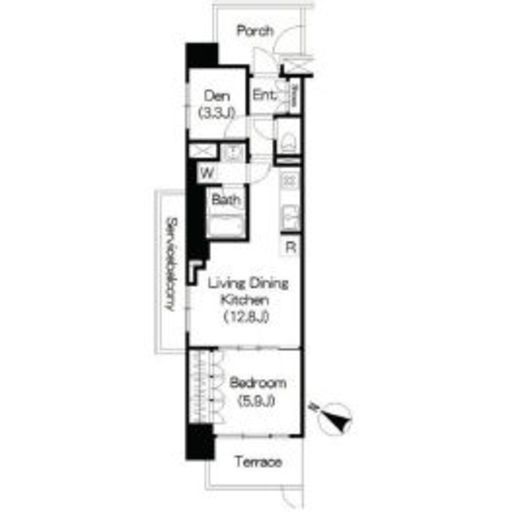 ブリリアイスト三軒茶屋アイビーテラス i201 間取り図