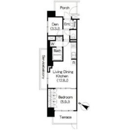 ブリリアイスト三軒茶屋アイビーテラス i201 間取り図