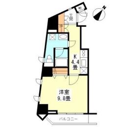 クローバー六本木 8階 間取り図