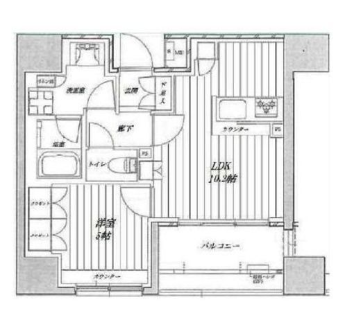 クレヴィア東京八丁堀湊ザ・レジデンス 4階 間取り図
