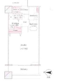 コンシェリア西新宿タワーズウエスト 8階 間取り図