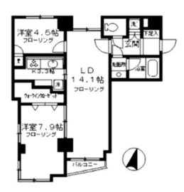 KDXレジデンス日本橋浜町 403 間取り図
