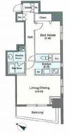 CAVANA八丁堀 (カバナ八丁堀) 402 間取り図