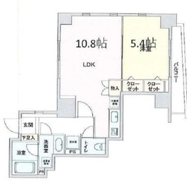 CAVANA八丁堀 (カバナ八丁堀) 305 間取り図