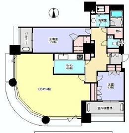 スカイライトタワー 34階 間取り図