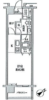 クリオ五反田 1004 間取り図