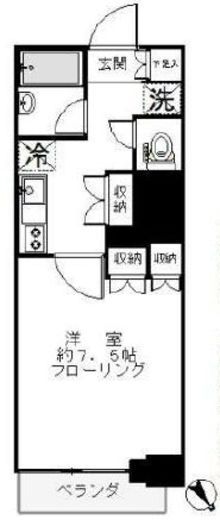 サンウッド文京千駄木フラッツ 2階 間取り図