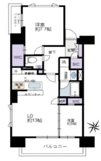 シティタワー・ルフォン九段の杜 7階 間取り図