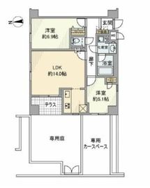 クレッセント三田 1階 間取り図