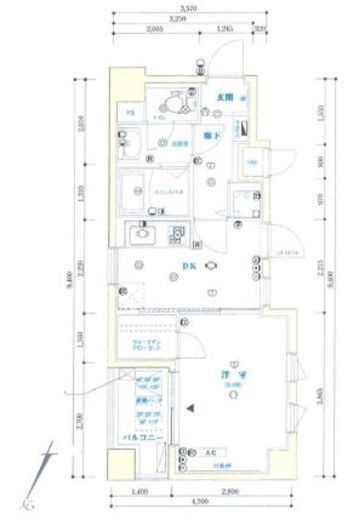 エスコート東日本橋 8階 間取り図