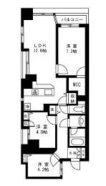 ムルーエ築地 1001 間取り図