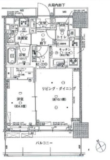 パークタワー西新宿エムズポート 6階 間取り図