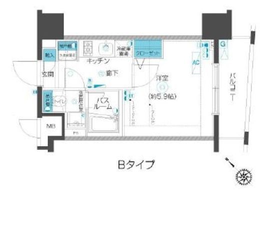 フェニックス武蔵小山 4階 間取り図