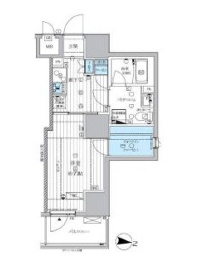 ランドステージ両国 6階 間取り図