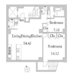 神宮前リライアンスBldg 地下1階 間取り図