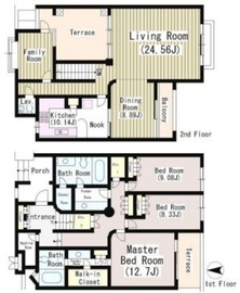 フラット高輪 104 間取り図