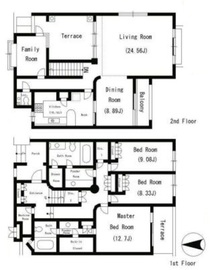 フラット高輪 108 間取り図