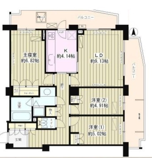 プランシェール落合 2階 間取り図