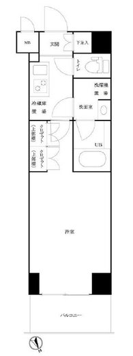 ルーブル白金高輪参番館 502 間取り図