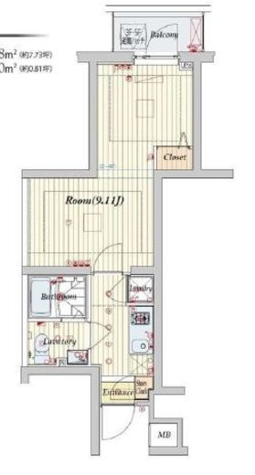 セリュークス高田馬場 403 間取り図