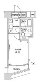 ファーストリアルタワー新宿 809 間取り図