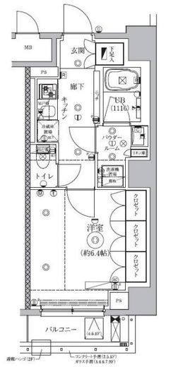 セジョリ虎ノ門 801 間取り図