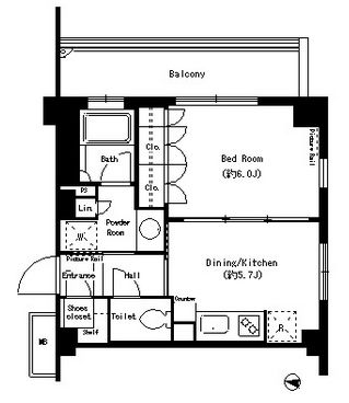 パークアクシス目黒本町 312 間取り図