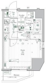 プレミアムキューブ駒込 2階 間取り図