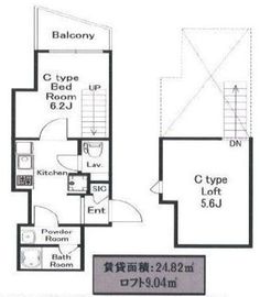 プルミエールミモ早稲田 501 間取り図