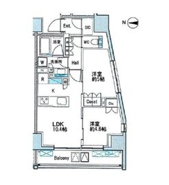 サンウッド広尾 4階 間取り図