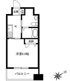 マストライフ目黒南 507 間取り図